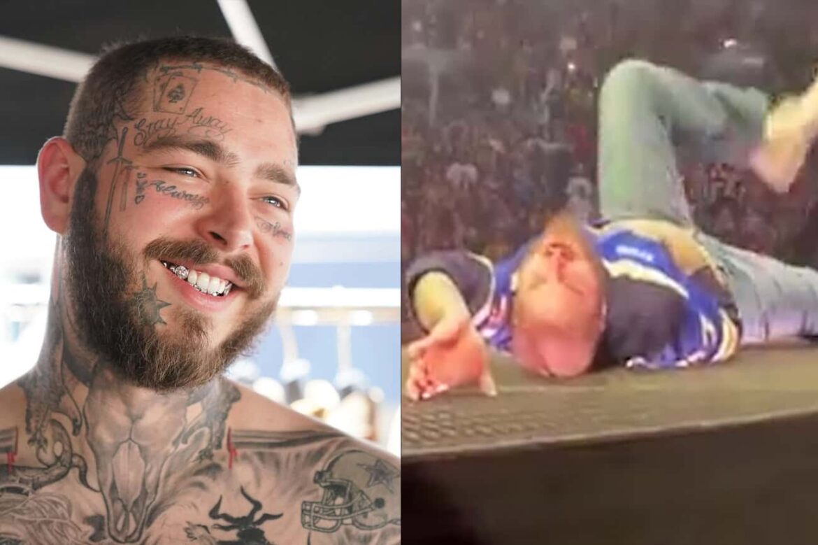 Post Malone Fell Off Stage & Cracked Up Three Ribs Right In Front Of The Crowd